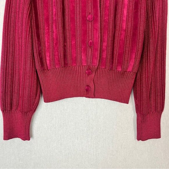 Vintage Beltrami virgin wool silk 3D button ribbed jacket Sz M - Picture 3 of 10